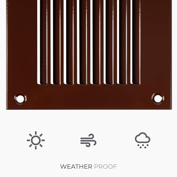 12 x 4 Inch Brown Air Register Cover Grille. Wall Register, Ceiling Register - Image 5