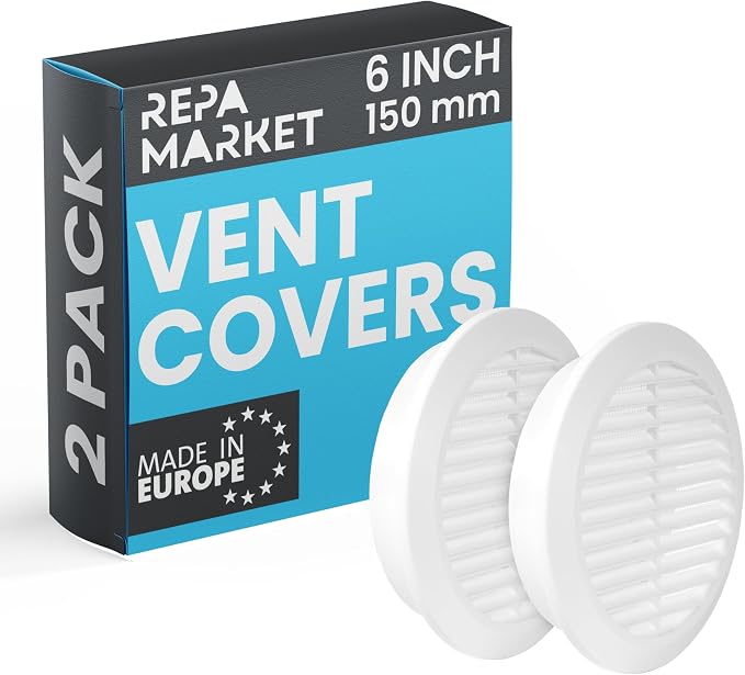 Repa Market 6 Inch White Round Air Vent Cover by RepaMarket