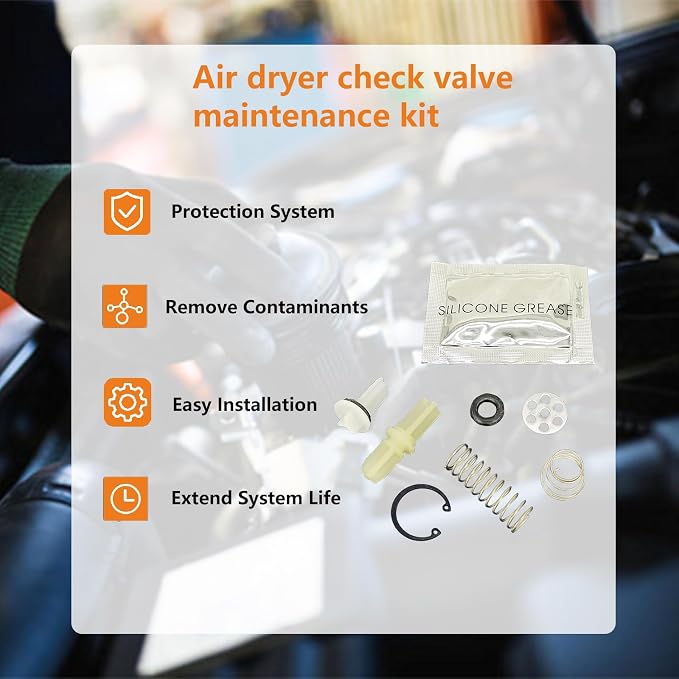 109494 Air Brake Dryer Delivery Port Check Valve Repair Kit Fit - Image 6