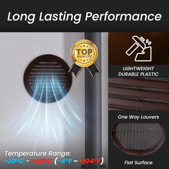 Repa Market 4 Inch Brown Round Air Vent Cover - Image 5