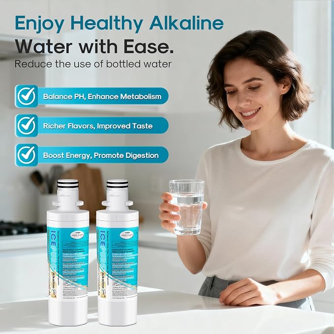 ICEPURE Alkaline LT1000PC Refrigerator Water Filter and Air Filter Replacement - Image 9