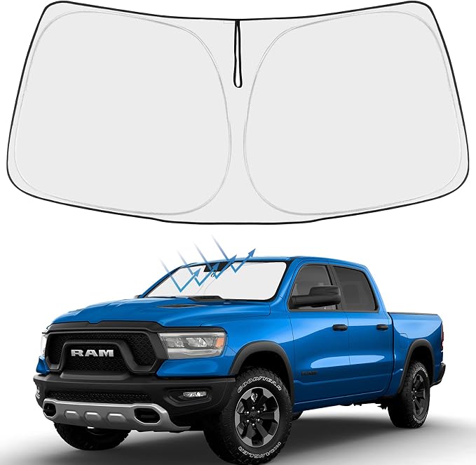 Proadsy 2026 Upgrade Windshield Sun Shade Custom Fit Dodge RAM 1500 2Dr by Proadsy