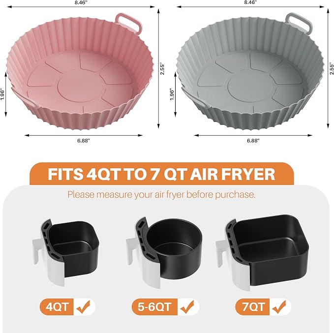 ME.FAN Air Fryer Silicone Liners - Image 3