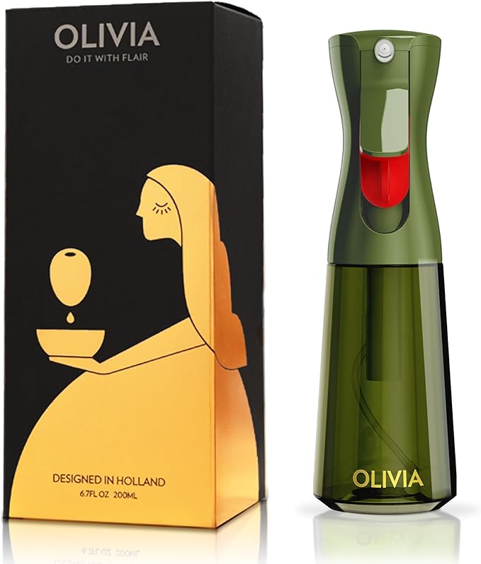 FLAIROSOL OLIVIA Oil Sprayer for Cooking, 200ml Glass Olive Oil Sprayer by Flairosol