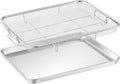 TeamFar Air Fryer Basket for Oven, 16”x12” Stainless Steel Air Fryer Basket and by TeamFar