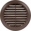 Brown 4" Inch Round Ventilation Grille by ECOPROVENT