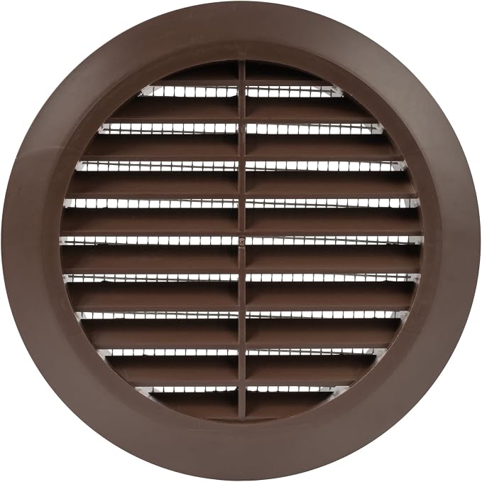 Brown 4" Inch Round Ventilation Grille by ECOPROVENT