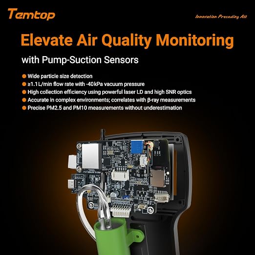 Temtop Handheld Particle Counter 0.3µm, 1.0µm Particulate Monitor PM2.5 - Image 5