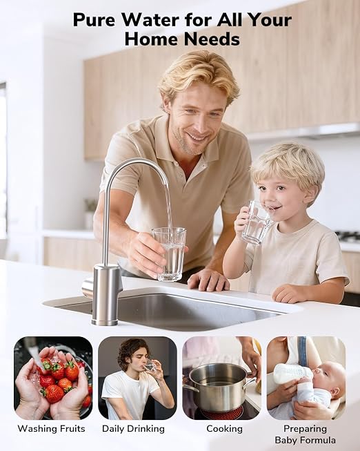 Ecoviva E8 800 GPD Reverse Osmosis Water Filter, 9-Stage Filtration RO System - Image 5