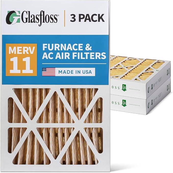 Glasfloss ZL 12x24x4 MERV 11 4" Inch AC Furnace Pleated Air Filters. Box of 3. - Image 5