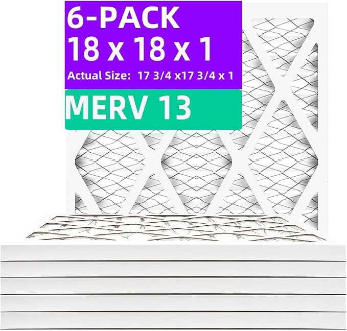 18x18x1 MERV 13 Pleated Air Filter MPR 1900 & FPR 10, Furnace Air Filters by Qingzhug