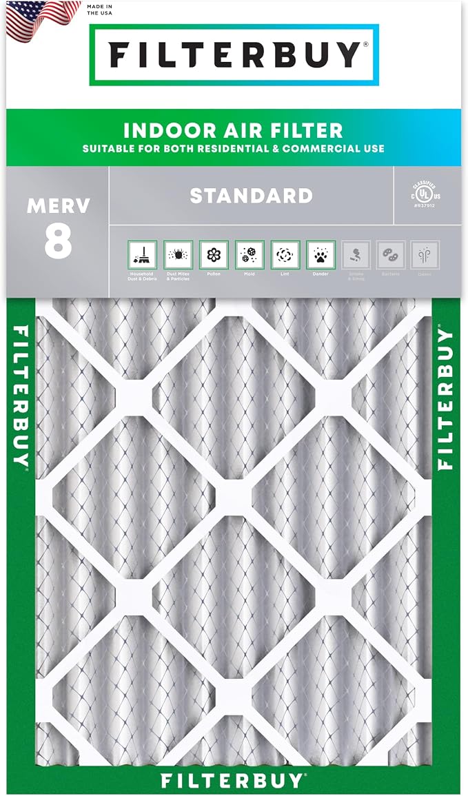 Filterbuy 16x24x4 Air Filter MERV 8 Essential Dust & Allergy Defense, by Filterbuy