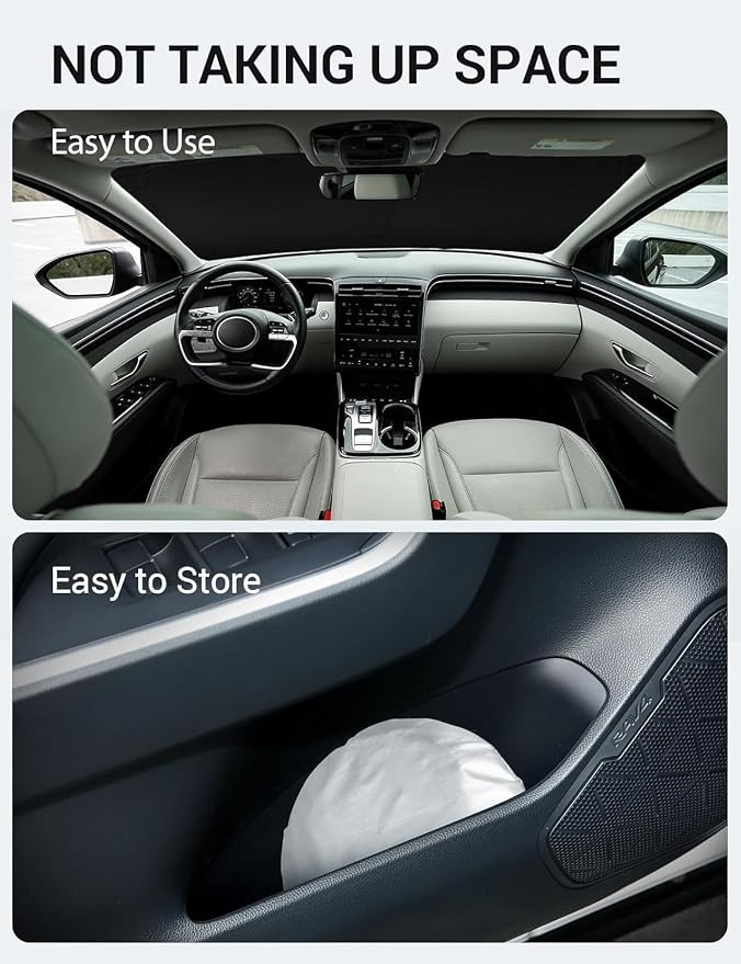 Proadsy Windshield Sun Shade for Hyundai Tucson 2026 2025 2024 2023 2022 Front - Image 9