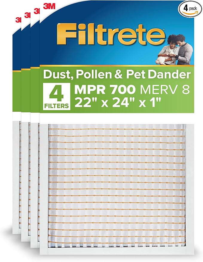 Filtrete 22x24x1 AC Furnace Air Filter, MPR 700, MERV 8, Tough on Pollen by Unknown