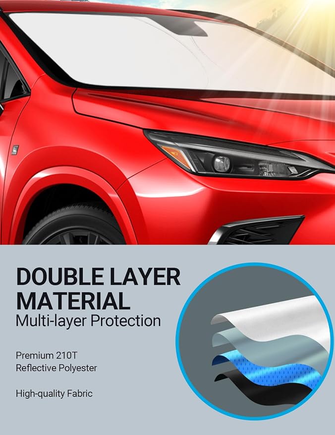 Proadsy 2026 Upgrade Windshield Sun Shade Custom Fit Lexus NX 2022-2025 2026 - Image 6