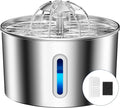 Stainless Steel Cat Water Fountain - 108oz/3.2l Metal Pet Water Bowl Dispenser by CatWaterFountain