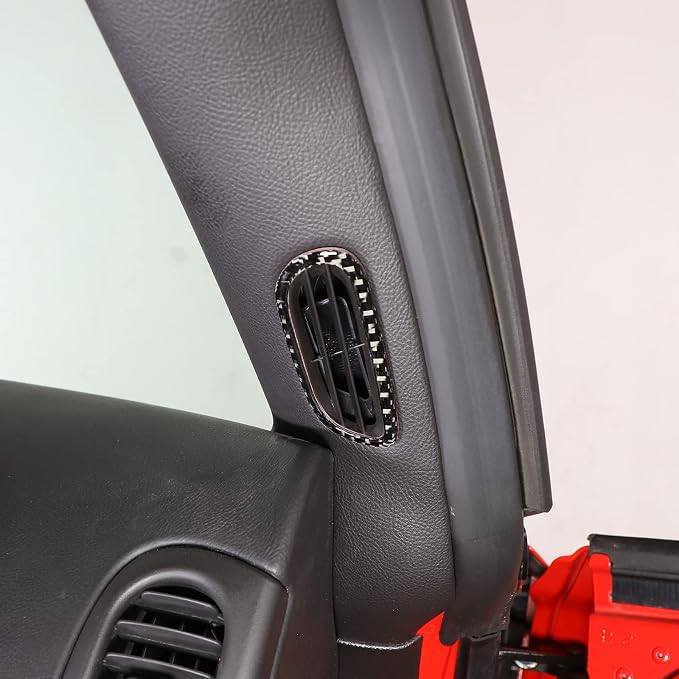 PIUGILH Carbon Fiber A-Pillar Air Vent Outlet Frame Panel Cover Trim Interior - Image 7