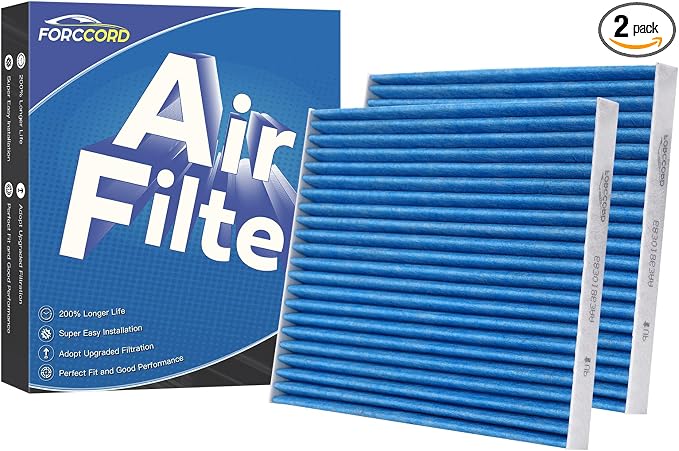 2-PACK Cabin Air Filter Fits for Jeep Gladiator 20-26 V6 3.6L, Wrangler 18-26 by Forccord