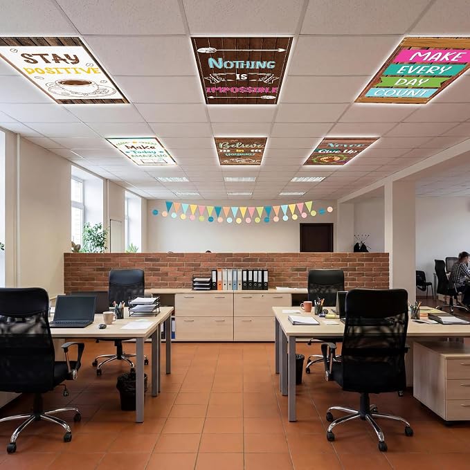 QOUBAI 6PCS Fluorescent Light Covers, 4x2 Feet Magnetic Light Cover Fluorescent - Image 5