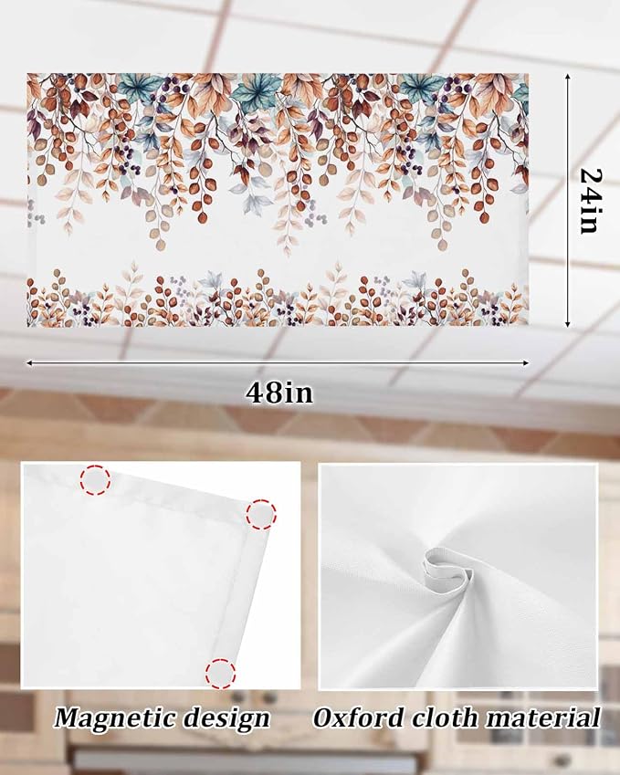 2 Pack Fluorescent Light Cover for Classroom Ceiling Light, Fall Orange - Image 7