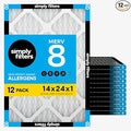 Simply 14x24x1 Air Filter, Merv 8, MPR 600, 12 Pack, Furnace Air Filter by SimplyFilters