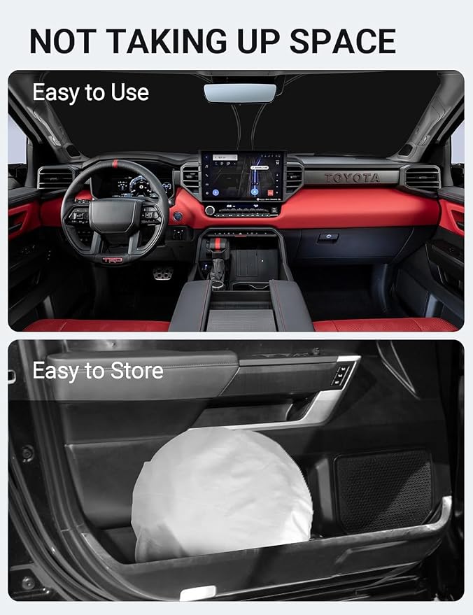 Proadsy 2026 Upgrade Front Windshield Sun Shade Foldable Sunshade Protector - Image 8
