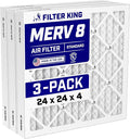 Filter King 24x24x4 Air Filter Dust & Allergy Control AC Furnace Filters by FilterKing