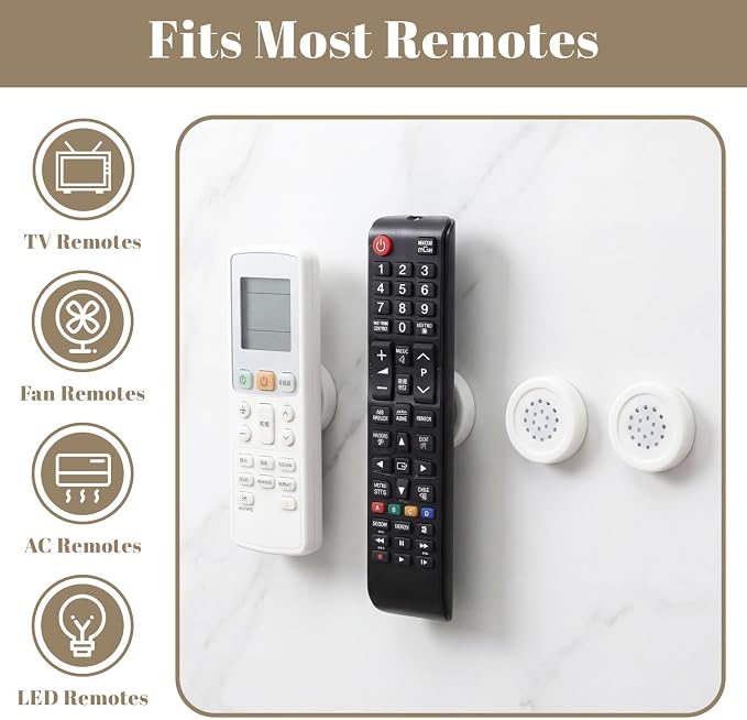 Tallew 24 Pcs Magnetic Remote Control Holder Wall Mount No Drill Self-adhesive - Image 3