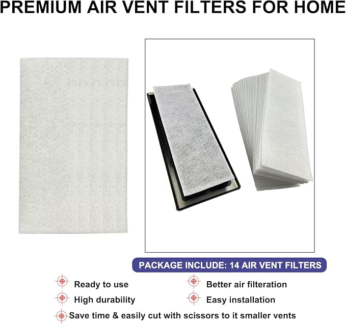 Air Vent Filter 4 x 10 Inch, Thin Air Vent Floor Heater Pre-Filter Sheet Work - Image 3