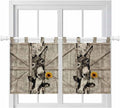 Funny Farm Animals Kitchen Curtains 36 Inch Length, Small Window Curtains Tab by Unknown