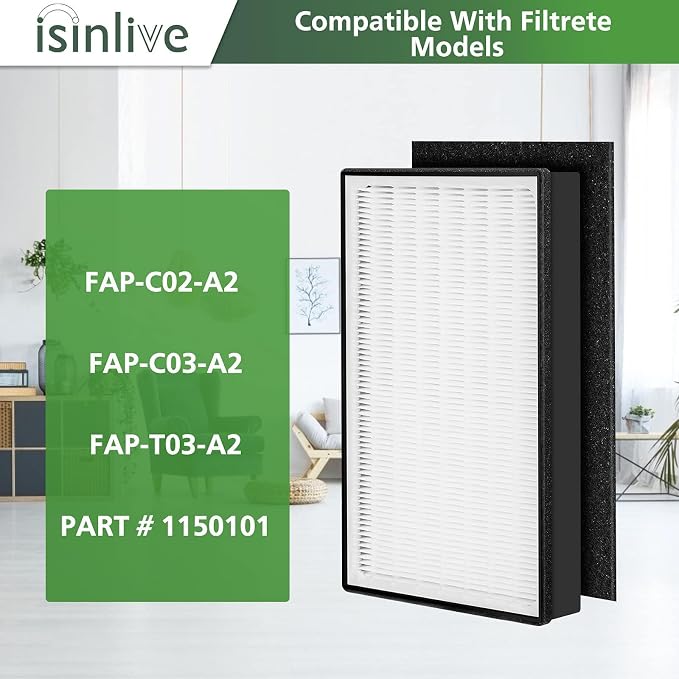 3 Pack A2 Filter Replacement Compatible - Image 3