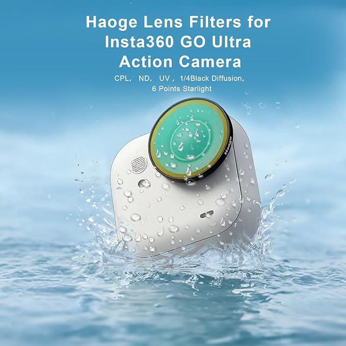 Haoge Filters Set for Insta360 GO Ultra, Includes CPL, and Screen Protector - Image 4