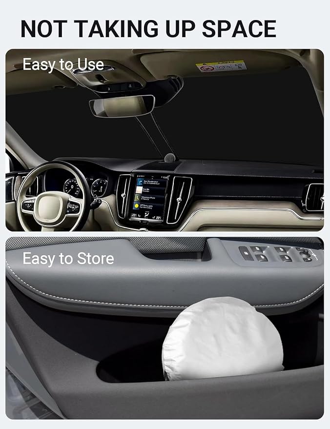Proadsy Windshield Sun Shade for Volvo XC60 SUV 2018-2024 2025 2026 Foldable - Image 9