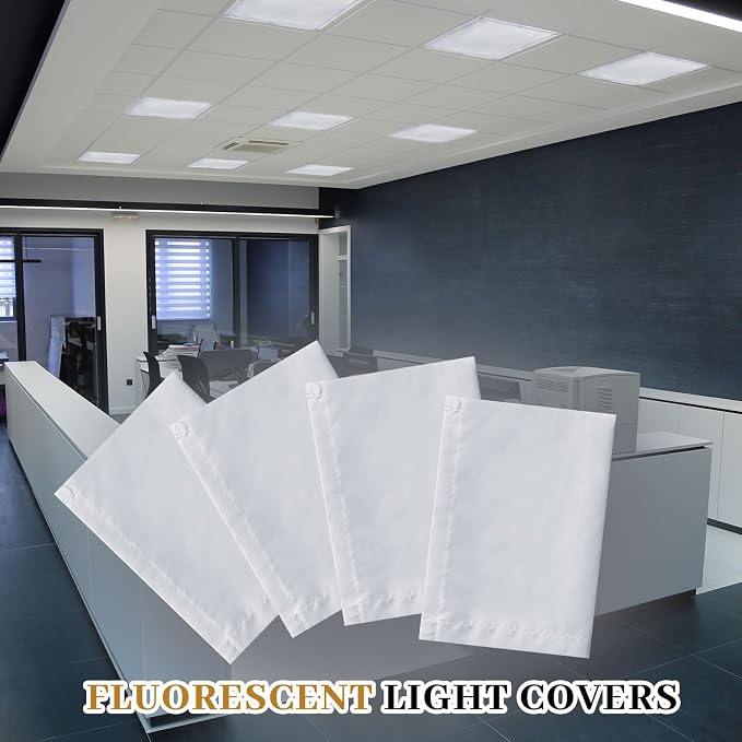 VIHOSE 4 Pcs 2 x 2 Feet Fluorescent Light Covers - Image 6