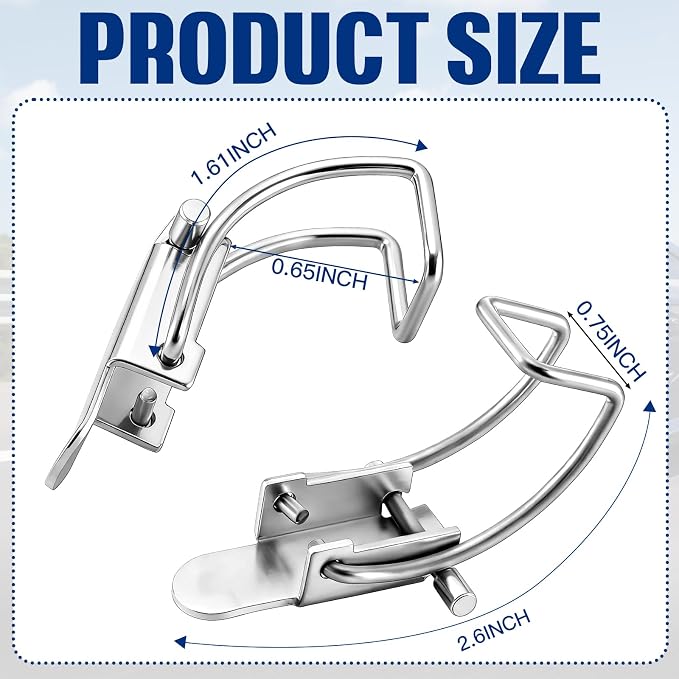 4 Pack Air Cleaner Clip Air Filter Clips End Cap Metal Clip Latch Clamp - Image 2