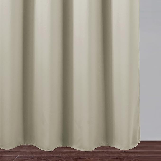 LEMOMO Light Beige Thermal Blackout Curtains/52 x 108 Inch/Set of 2 Panels Room Darkening Curtains for Bedroom