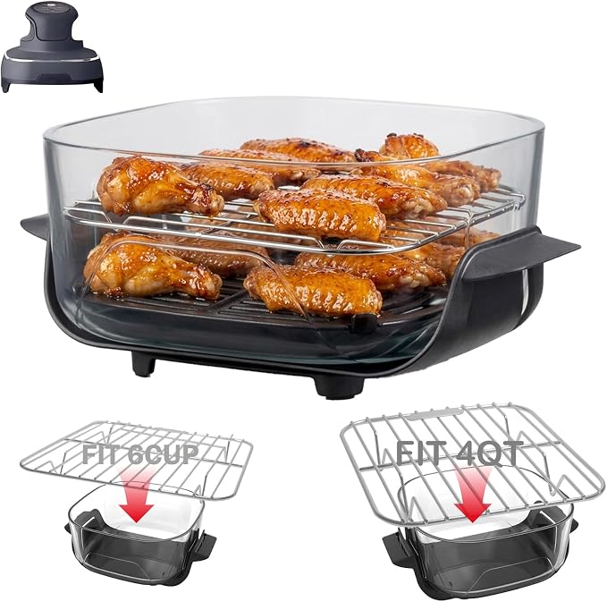 2PCS Crisper Rack for Ninja Crispi Air Fryer FN101, Wire Rack for COSORI by Unknown