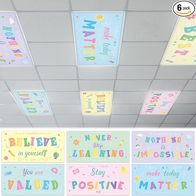 Wiooffen 6 Pcs Fluorescent Light Covers by Wiooffen