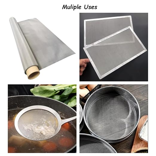 304 Stainless Steel Mesh 120Mesh, 15.7"x47.2" Metal Mesh Screen, Woven Fine - Image 6