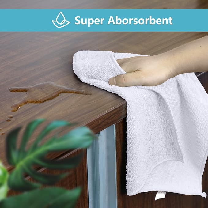 HOMEXCEL White Microfiber Cleaning Cloth 600 Pack, Microfiber Towel - Image 4
