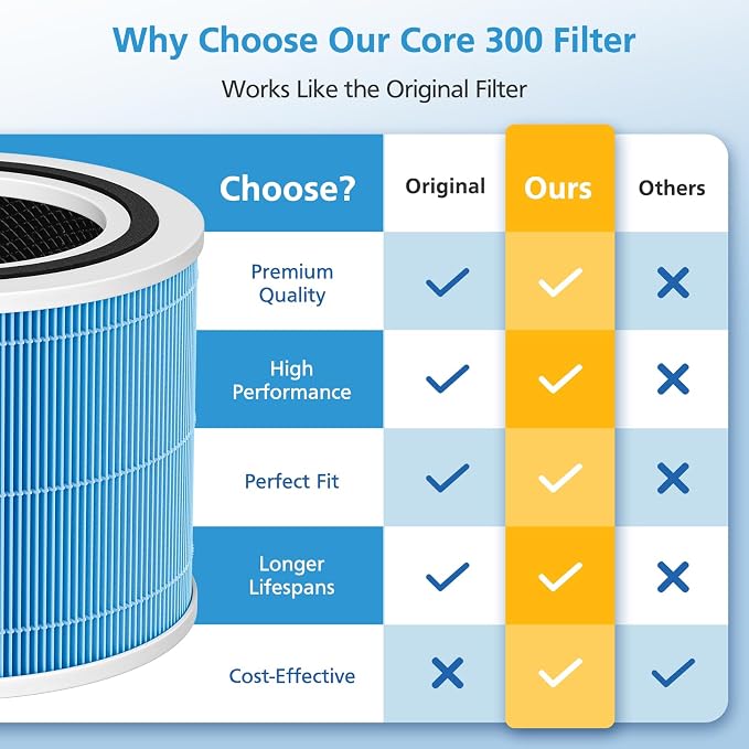 2 Pack Core 300 Smoke Remover Replacement Filter - Image 4