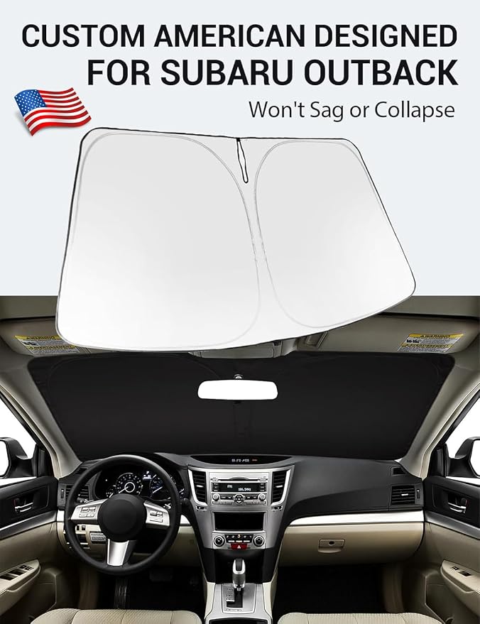 Proadsy 2026 Upgrade Windshield Sun Shade Custom Fit 2010-2014 Outback Foldable - Image 2