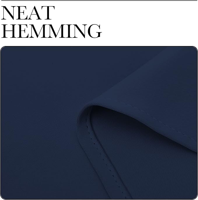 NICETOWN Blackout Draperies Curtains, All Season Thermal Insulated Solid Grommet Top Blackout Curtains/Drapes for Kid's Room (Navy, 1 Pair, 55 x 68 inches)