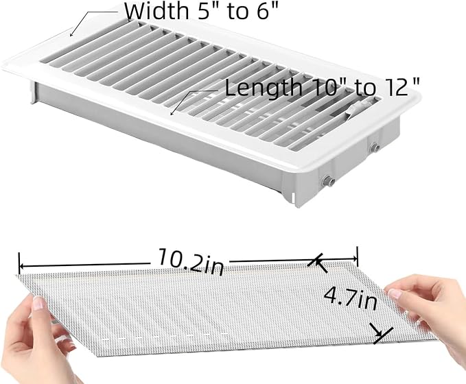 6-Pack White Magnetic Vent Covers 4x10 Inch - Image 2