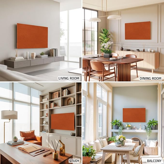 Autumn Burnt Orange Indoor TV Cover, Elastic TV Screen Protector Solid Color - Image 5