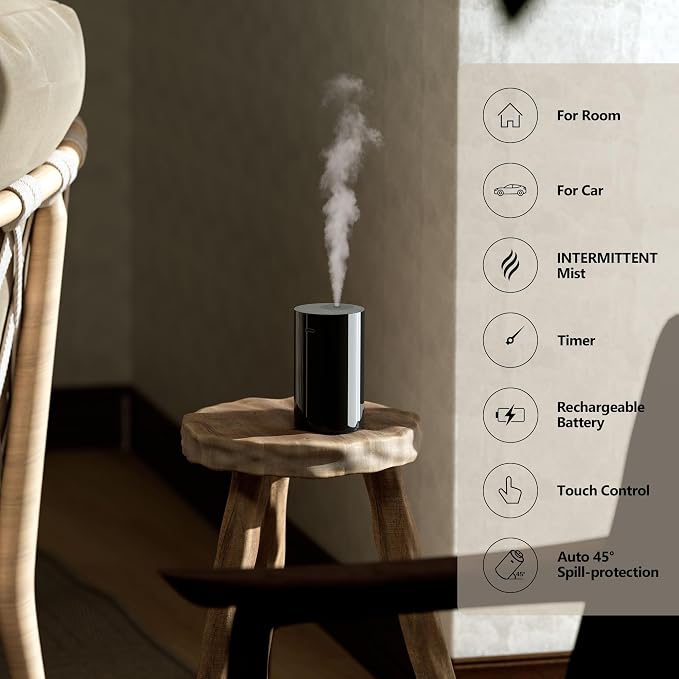 Waterless Diffuser for Essential Oil, Battery Operated Nebulizer, 0.7 Fl.Oz./ - Image 2