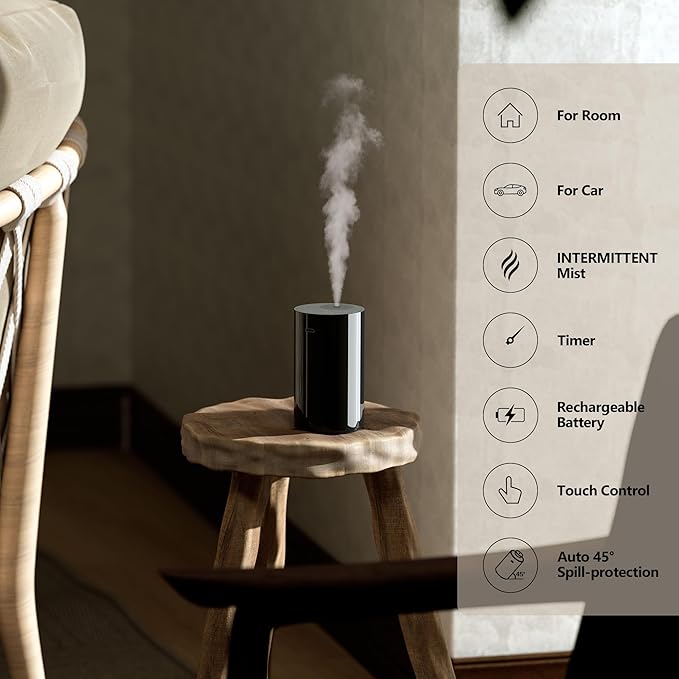 Airversa Waterless Diffuser for Essential Oil, Battery Operated Nebulizer - Image 2