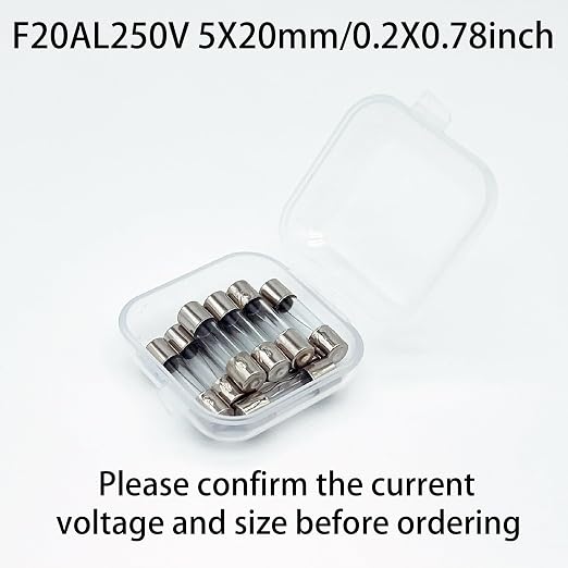 Fast Blow Fuse F20AL250V 5x20mm Pack of 10 Glass Fuse 20A 20Amp 250V Glass - Image 3