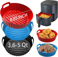 3Pcs Silicone Air Fryer Liners Reusable Round Thickened Airfryer Basket by Unknown
