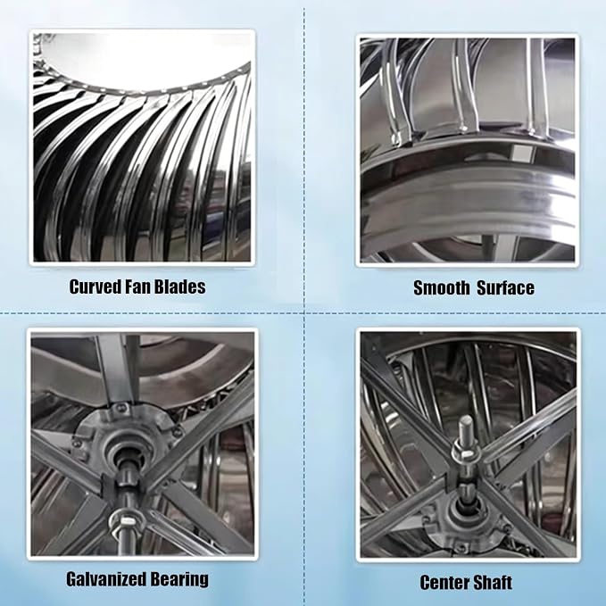 Non-Powered Attic Rainproof Air Outlet, Leakproof Chimney Ventilation Cover - Image 2